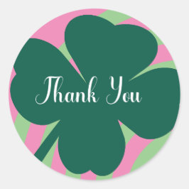 St Patricks Day Danke Kleeblatt Rainbow Party Runder Aufkleber