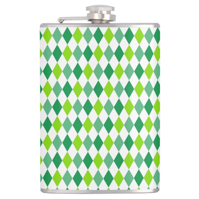 St. Patrick's Day Diamond Shape Pattern-54603 Flachmann (Vorderseite)