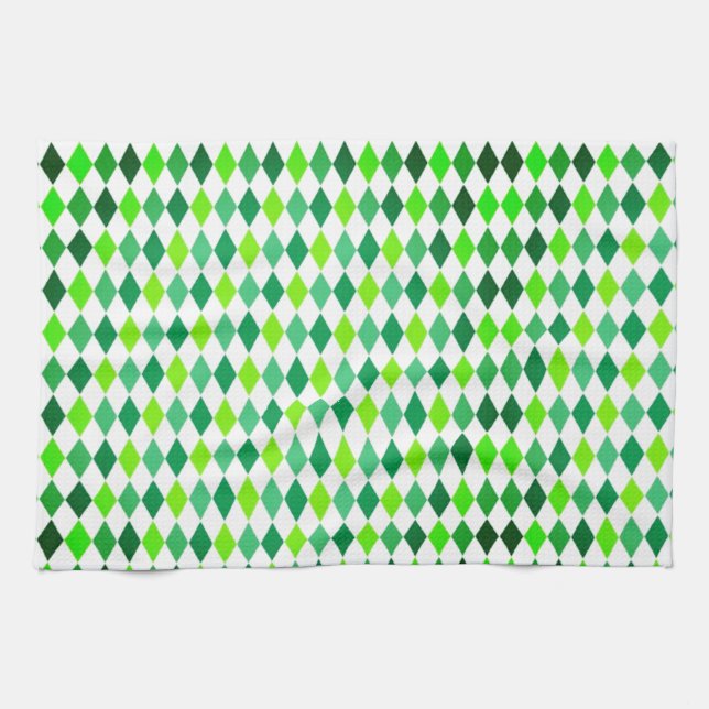 St. Patrick's Day Diamond Shape Pattern-54603 Geschirrtuch (Horizontal)