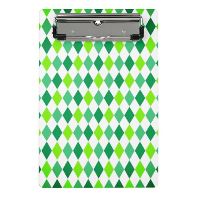 St. Patrick's Day Diamond Shape Pattern-54603 Mini Klemmbrett (Vorderseite)