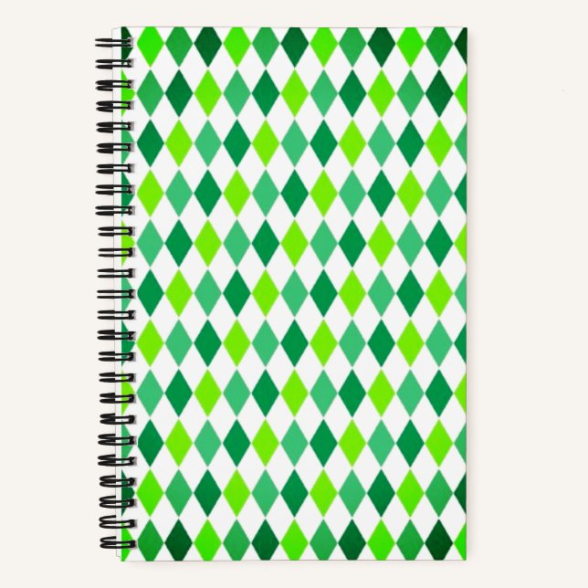 St. Patrick's Day Diamond Shape Pattern-54603 Notizbuch (Vorderseite)