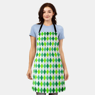 St. Patrick's Day Diamond Shape Pattern-54603 Schürze