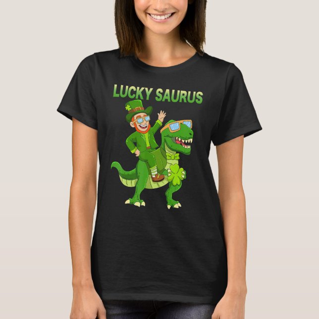 St Patricks Day Dinosaur Happy St Pat Trex Boys Gi T-Shirt (Vorderseite)