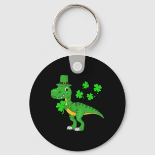 St Patricks Day Dinosaur Shamrock Leprechaun Hut K Schlüsselanhänger