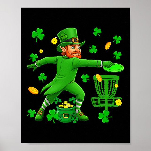 St. Patrick's Day Disc Golf Matching Spieler Poster (Vorne)