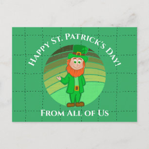 St. Patrick's Day Distressed Irish Leprechaun Postkarte