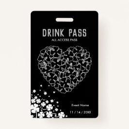 St. Patrick's Day Drink Pass Abzeichen Ausweis