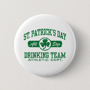 St. Patrick's Day Drinking Team Button