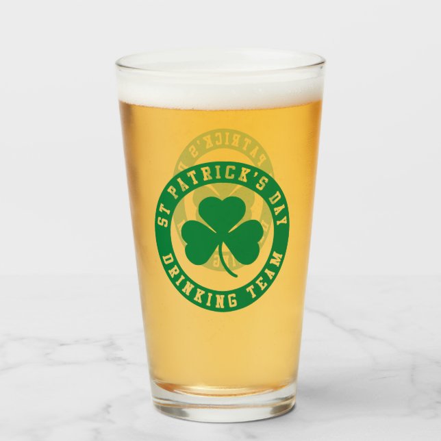 St Patrick's Day Drinking Team Glas (Vorne (Gefüllt))
