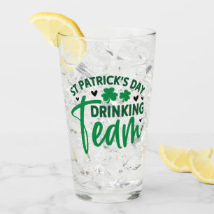 St Patrick's Day Drinking Team Kleeblatt Glas