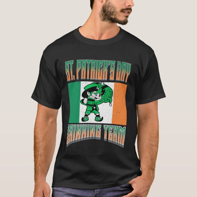 ST Patrick's Day Drinking Team  Leprechaun Irish M T-Shirt (Vorderseite)