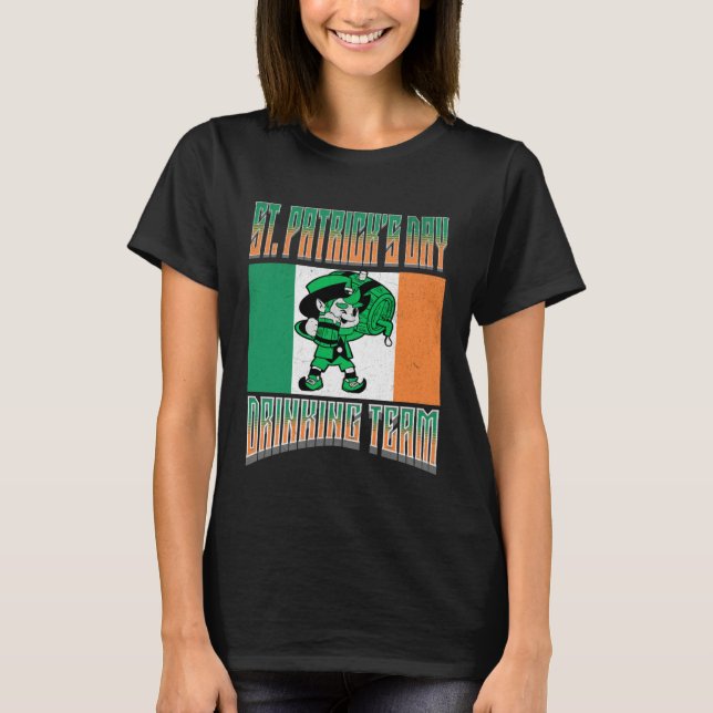 ST Patrick's Day Drinking Team  Leprechaun Irish M T-Shirt (Vorderseite)
