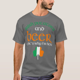 St Patricks Day Drinks Bier Funny Irish Potato T-Shirt