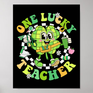 St. Patricks Day Ein Glücklicher Lehrer Groovy Sha Poster