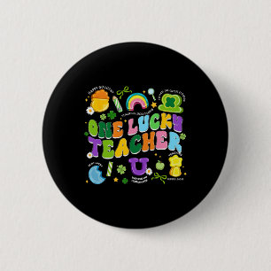 St. Patricks Day Ein Glückspilz-Lehrer Irisches Gl Button
