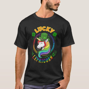 St. Patricks Day Einhorn Glücklicher Lepricorn T-Shirt