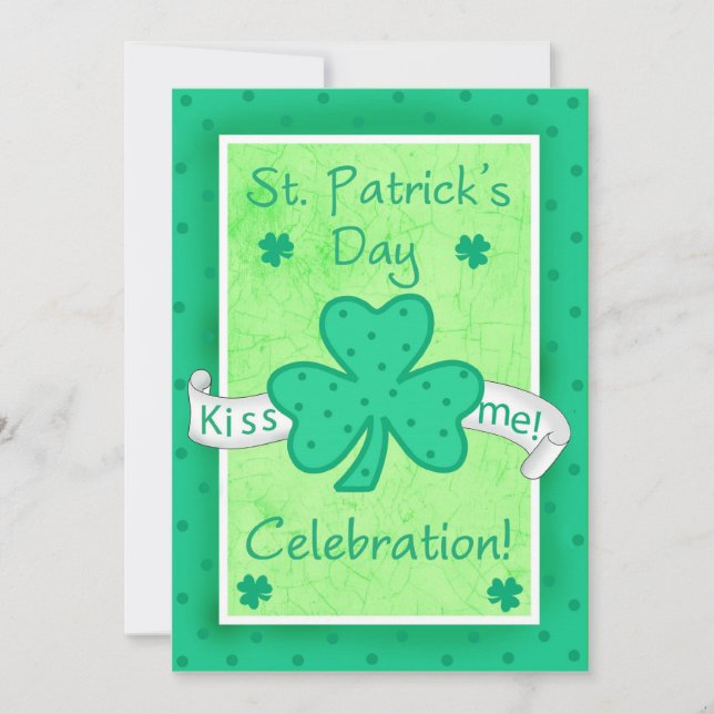 St. Patrick's Day Einladung zum Feiern Party (Vorderseite)