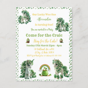 St Patricks Day Einmal Einladung Postkarte