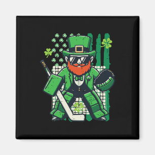 St Patricks Day Eishockey US-Flagge Saint Paddys M Magnet