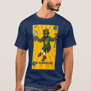 St Patricks Day El Borracho Retro Vintag T-Shirt