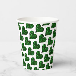 St. Patrick's Day Emerald Heart Pappbecher