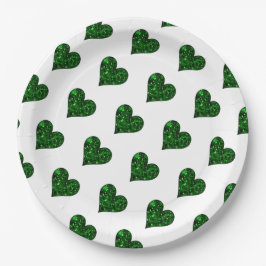 St. Patrick's Day Emerald Heart Pappteller