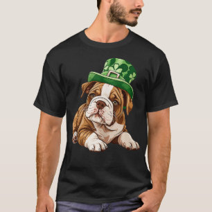 St. Patricks Day English Bulldog Dog Kleeblatt Ha T-Shirt