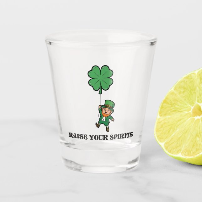 St. Patrick's Day Erhebt Eure Stimmung Schnapsglas (Vorderseite)
