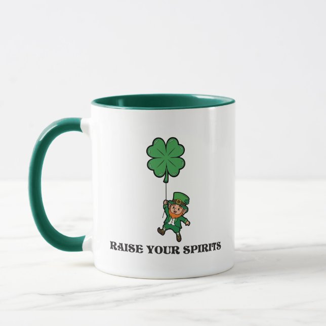 St. Patrick's Day Erhebt Eure Stimmung Tasse (Links)