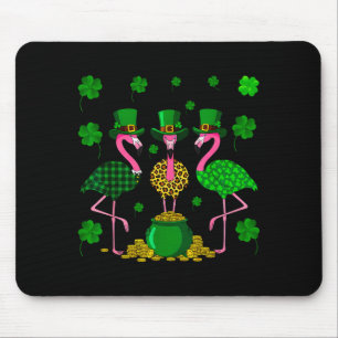 St. Patricks Day Flamingo Irisch Irland Kleeblatt Mousepad
