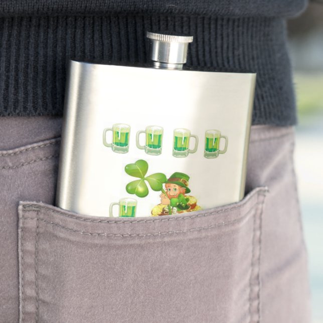 St. Patrick's Day-Flasche Flachmann (Beispiel)