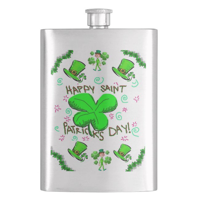 St. Patrick's Day Flask Flachmann (Vorderseite)