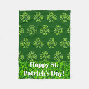 St Patricks Day Fleece Blanket für Rollstuhl