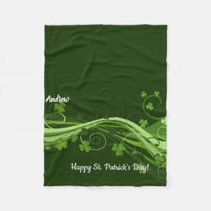 St Patricks Day Fleece Blanket für Rollstuhl