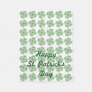 St Patrick's Day Fleece Blanket für Rollstuhl