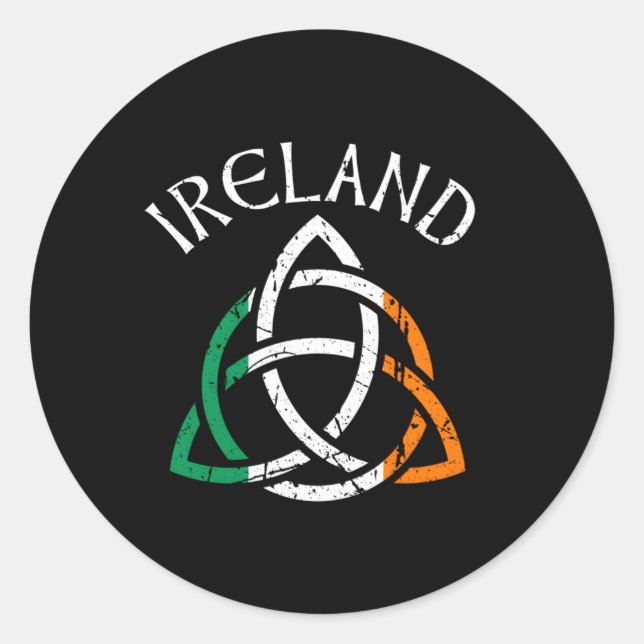 St Patricks Day for Celtic Knot Ireland Runder Aufkleber (Vorderseite)