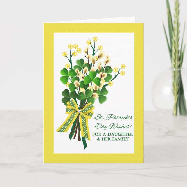 St. Patrick's Day for Daughter and Family Karte (Vorderseite)
