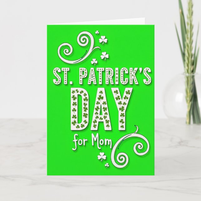 St Patricks Day For Mom Card Karte (Vorderseite)