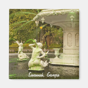 St Patrick's Day - Forsyth Fountain, Savannah, GA Magnet