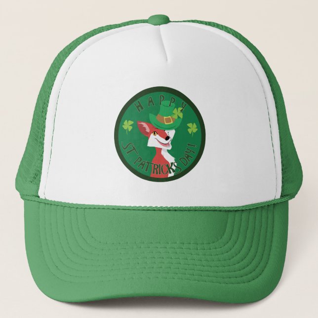 St. Patrick's Day Fox Truckerkappe (Vorderseite)