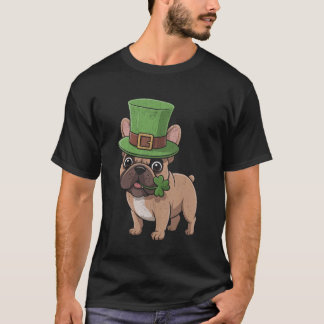 St. Patricks Day Französische Bulldogge Lustiger F T-Shirt