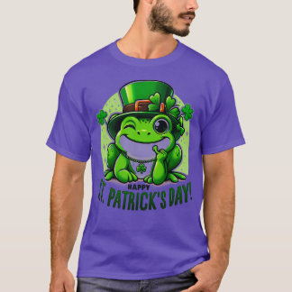 St Patricks Day Frosch Gesicht Saint Pattys Paddys T-Shirt