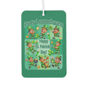 St. Patrick's Day Fun Adorable "Party Leprechauns" Autolufterfrischer