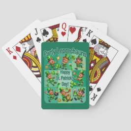 St. Patrick's Day Fun Adorable "Party Leprechauns" Spielkarten