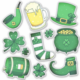 St. Patrick's Day Fun Green Craft Aufkleber