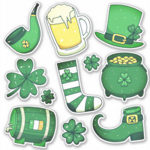 St. Patrick's Day Fun Green Craft Aufkleber