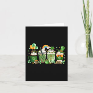 St Patricks Day Fun Patrick Coffee Lover Men Fraue Karte