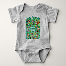 St. Patrick's Day Fun und Adorable "Party Animals" Baby Strampler