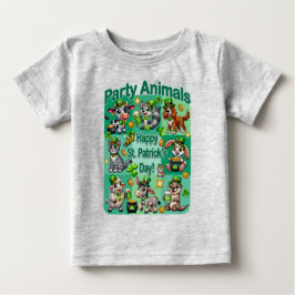 St. Patrick's Day Fun und Adorable "Party Animals" Baby T-shirt