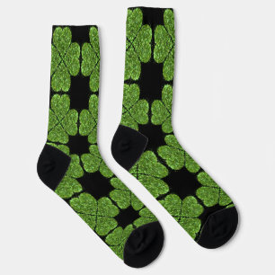 St. Patrick's Day funkeln Glitzer Grün Kleeblätter Socken